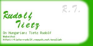 rudolf tietz business card